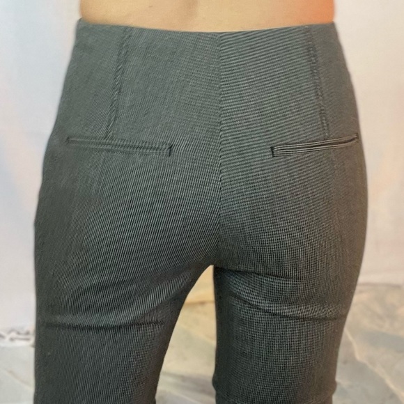 Helmet Lang Wool Houndstooth Cropped Flare Trousers - Picture 6 of 11